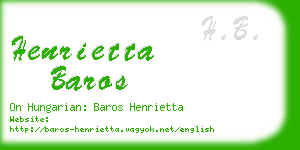 henrietta baros business card